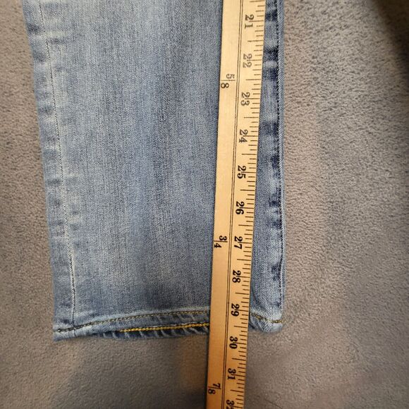 Gap 1969 Jeans Mens 30x29 Blue Slim Straight Leg Distressed Denim - Picture 8 of 11